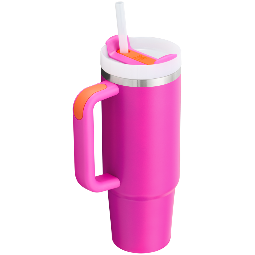 Insulated Travel The Quencher H2.0 Flowstate Tumbler | Stanley Create D331C - Double-Wall Vacuum Insulated Travel Tumbler with Straw Detail