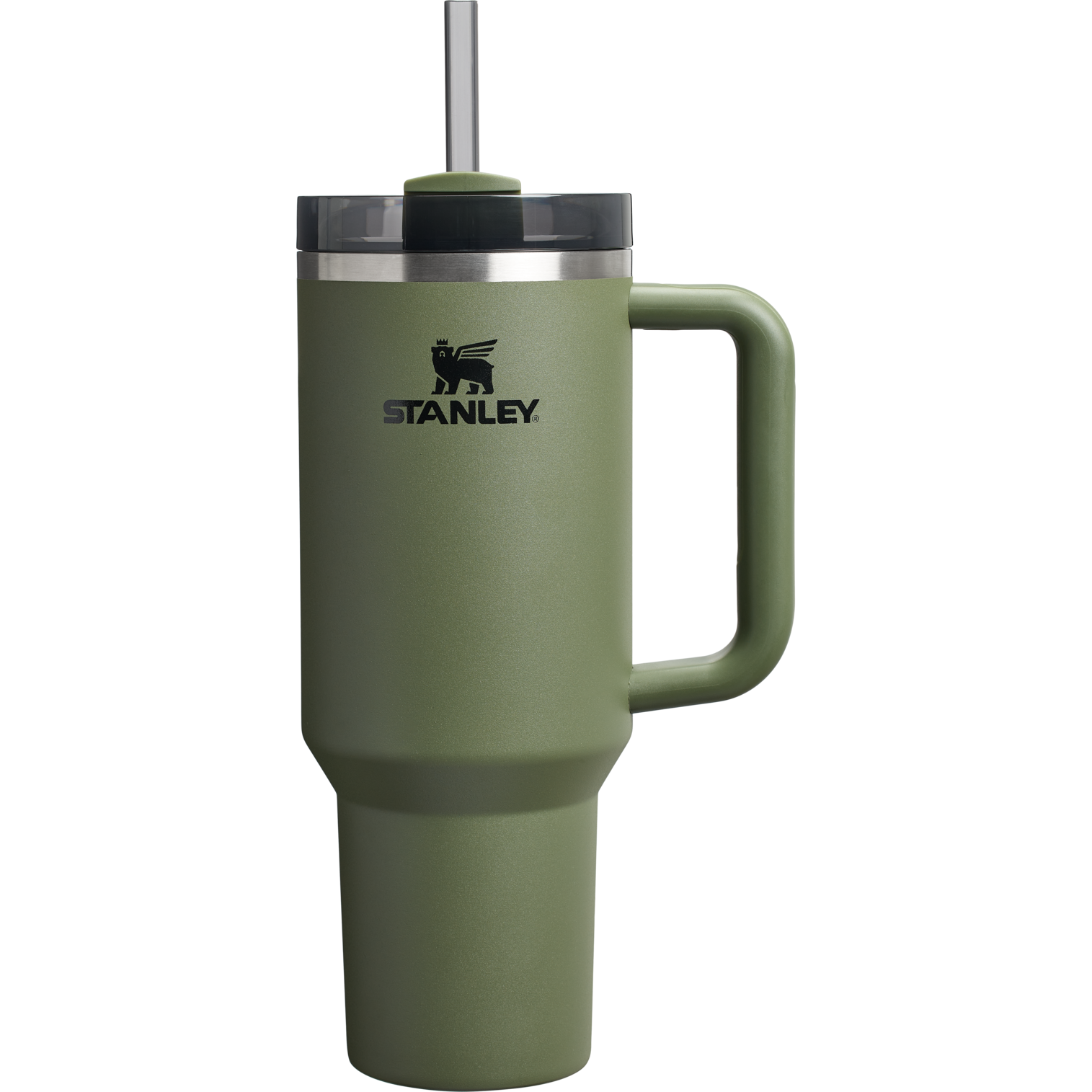 Splash-Resistant FlowState The Quencher H2.0 Flowstate Tumbler  | Stanley Create D332L - Premium Stainless Steel Straw Cup for All-Day Hydration - Dried Pine