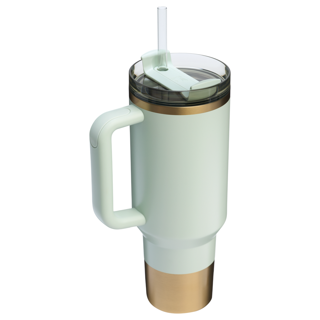 Splash-Resistant FlowState The Quencher H2.0 Flowstate Tumbler  | Stanley Create D332L - Premium Stainless Steel Straw Cup for All-Day Hydration Detail