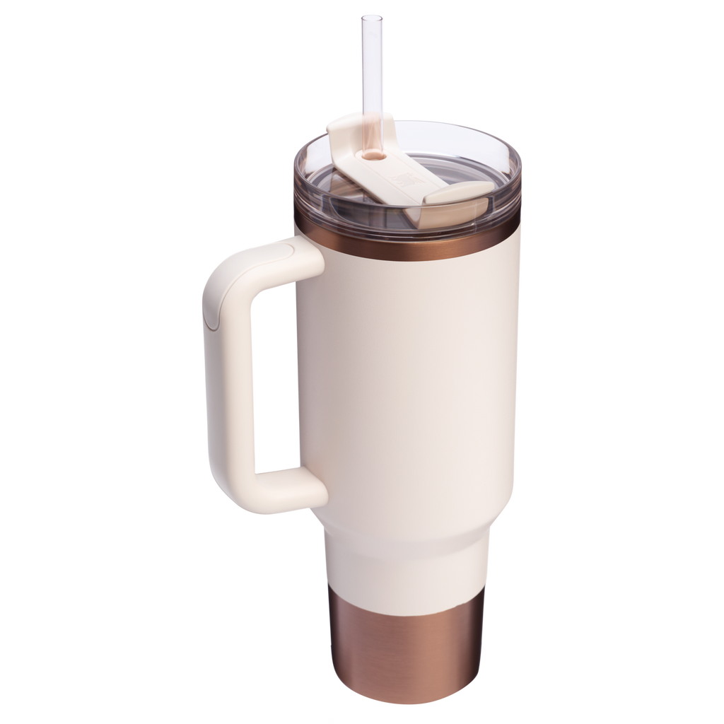Splash-Resistant FlowState The Quencher H2.0 Flowstate Tumbler  | Stanley Create D332L - Premium Stainless Steel Straw Cup for All-Day Hydration Detail
