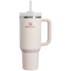 Splash-Resistant FlowState The Quencher H2.0 Flowstate Tumbler  | Stanley Create D332L - Premium Stainless Steel Straw Cup for All-Day Hydration - Rose Quartz 2.0