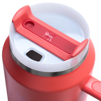 Splash-Resistant FlowState The Quencher H2.0 Flowstate Tumbler D033Q - Double-Wall Vacuum Insulated Travel Tumbler with Straw Detail