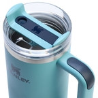 Insulated Travel The Quencher H2.0 Flowstate Tumbler | Stanley Create D331C - Double-Wall Vacuum Insulated Travel Tumbler with Straw Detail