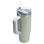 Insulated Travel The Quencher H2.0 Flowstate Tumbler | Stanley Create D331C - Double-Wall Vacuum Insulated Travel Tumbler with Straw Detail