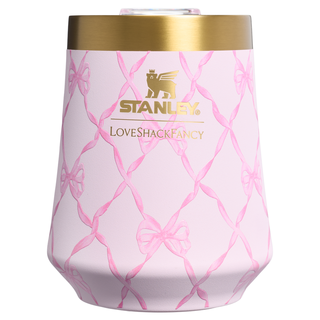 Flavor-Preserving Stanley 1913 x LoveShackFancy Holiday Reserve Wine Tumbler D367F - Reserve Collection Stainless Steel Whiskey Cup Detail
