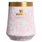 Flavor-Preserving Stanley 1913 x LoveShackFancy Holiday Reserve Wine Tumbler D367F - Reserve Collection Stainless Steel Whiskey Cup - Coquette Bow Chantilly