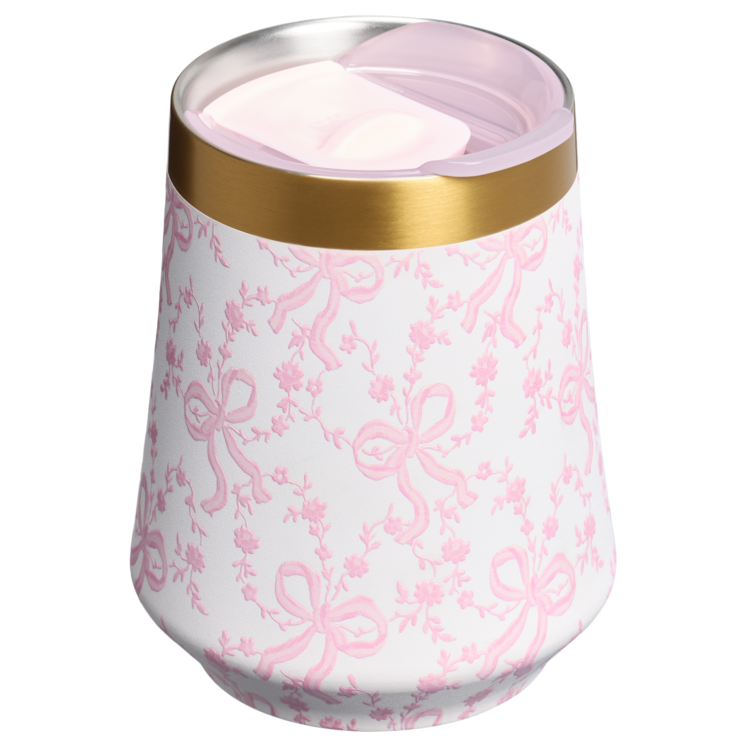 Shatterproof Luxury Stanley 1913 x LoveShackFancy Holiday Reserve Wine Tumbler D204X - Shatterproof Flavor-Preserving Cocktail Tumbler with Lid Detail