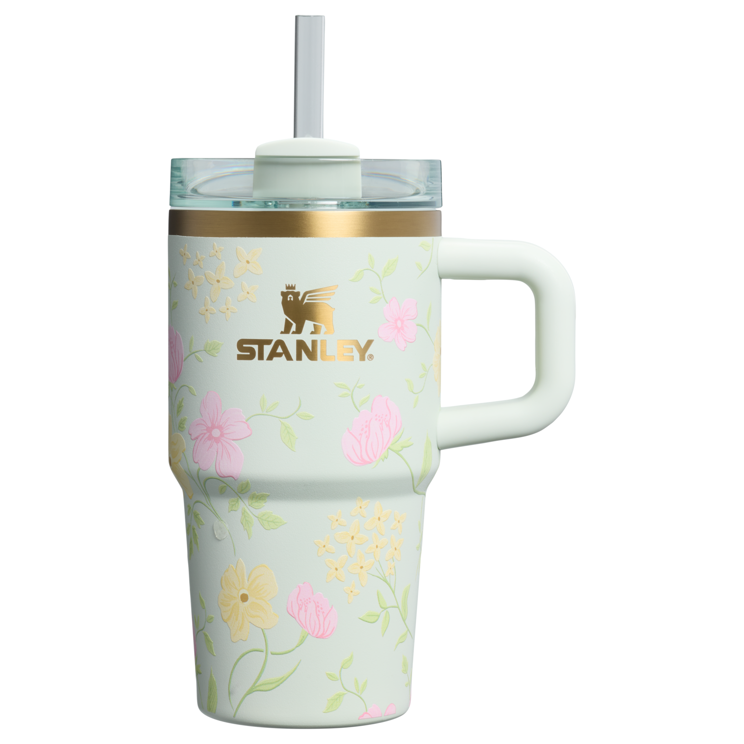 Insulated Travel The Easter Quencher H2.0  Flowstate Tumbler D259S - Double-Wall Vacuum Insulated Travel Tumbler with Straw - Spring Blossoms