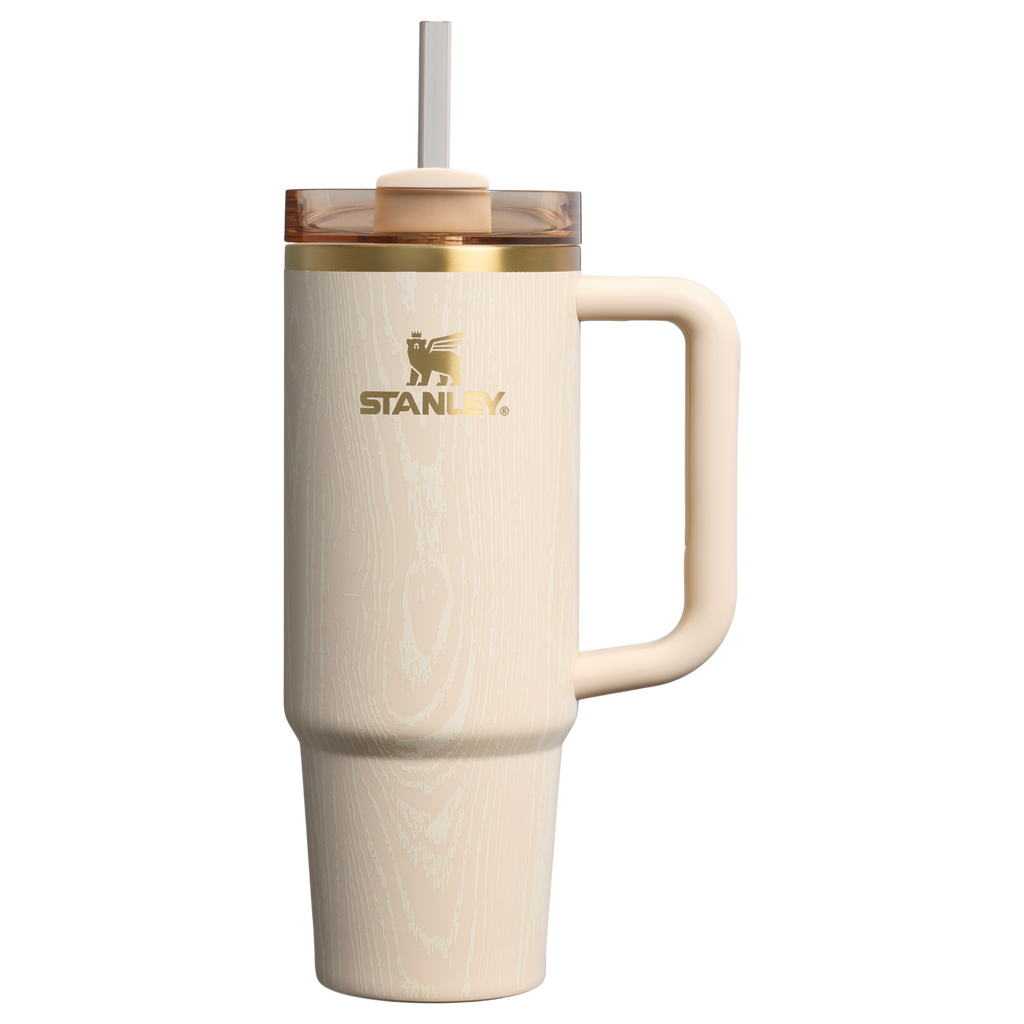 Double-Wall Vacuum The Cheers & Cheer Quencher H2.0 Flowstate Tumbler D189S - Double-Wall Vacuum Insulated Travel Tumbler with Straw - Birch Woodgrain