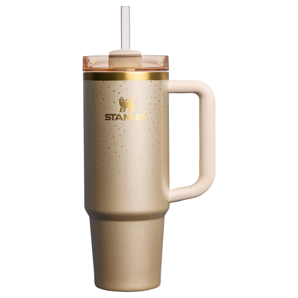 Double-Wall Vacuum The Cheers & Cheer Quencher H2.0 Flowstate Tumbler D189S - Double-Wall Vacuum Insulated Travel Tumbler with Straw - Prosecco Shimmer