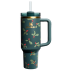 Large Capacity The Cheers & Cheer Quencher H2.0 Flowstate Tumbler D188Q - FlowState 3-Position Lid Insulated Travel Mug - Holiday Botanical