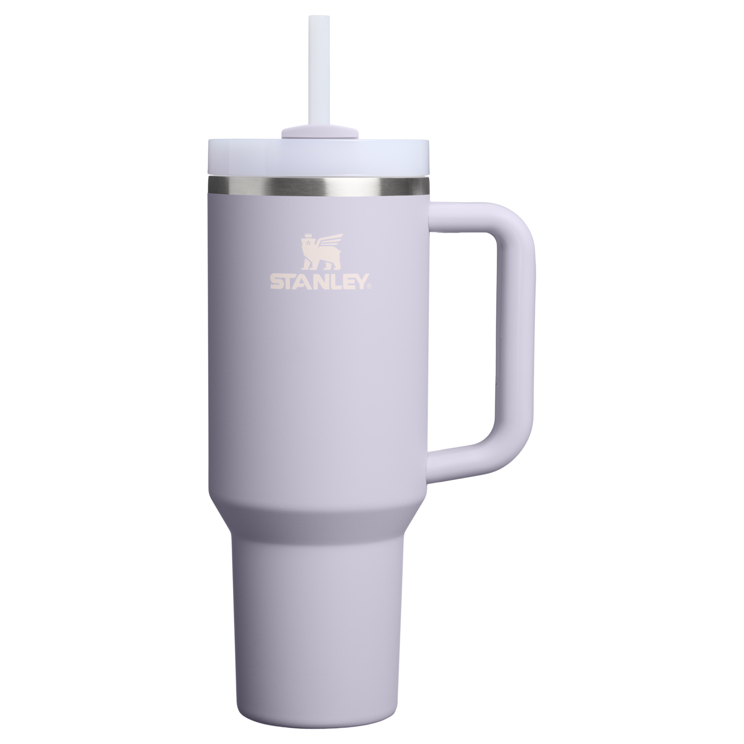 Splash-Resistant FlowState The Quencher H2.0 Flowstate Tumbler  | Stanley Create D332L - Premium Stainless Steel Straw Cup for All-Day Hydration - Purple Dust