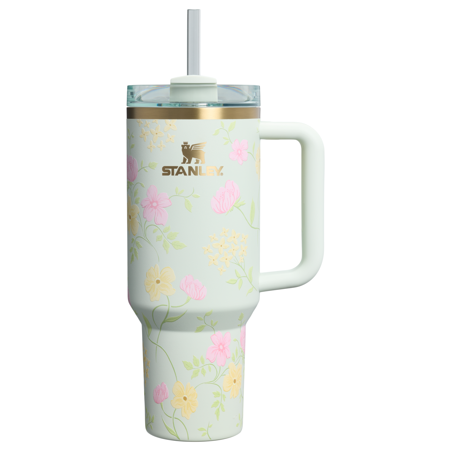 Splash-Resistant FlowState The Easter Quencher H2.0 Flowstate Tumbler D256K - 40oz Large Capacity Car-Cup Friendly Quencher - Spring Blossoms