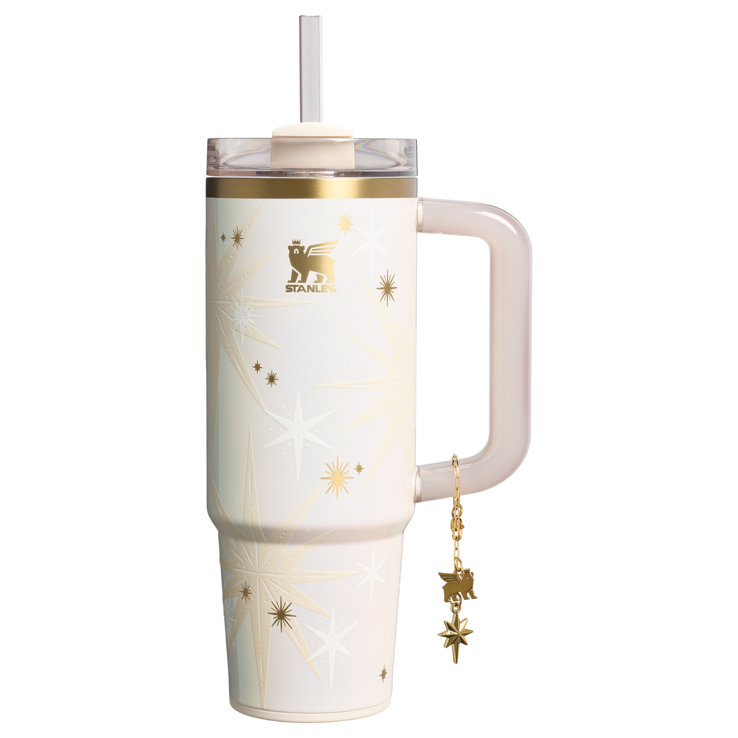 Double-Wall Vacuum The Quencher Luxe H2.0 Flowstate Tumbler D209D - Double-Wall Vacuum Insulated Travel Tumbler with Straw - Starlight Shimmer