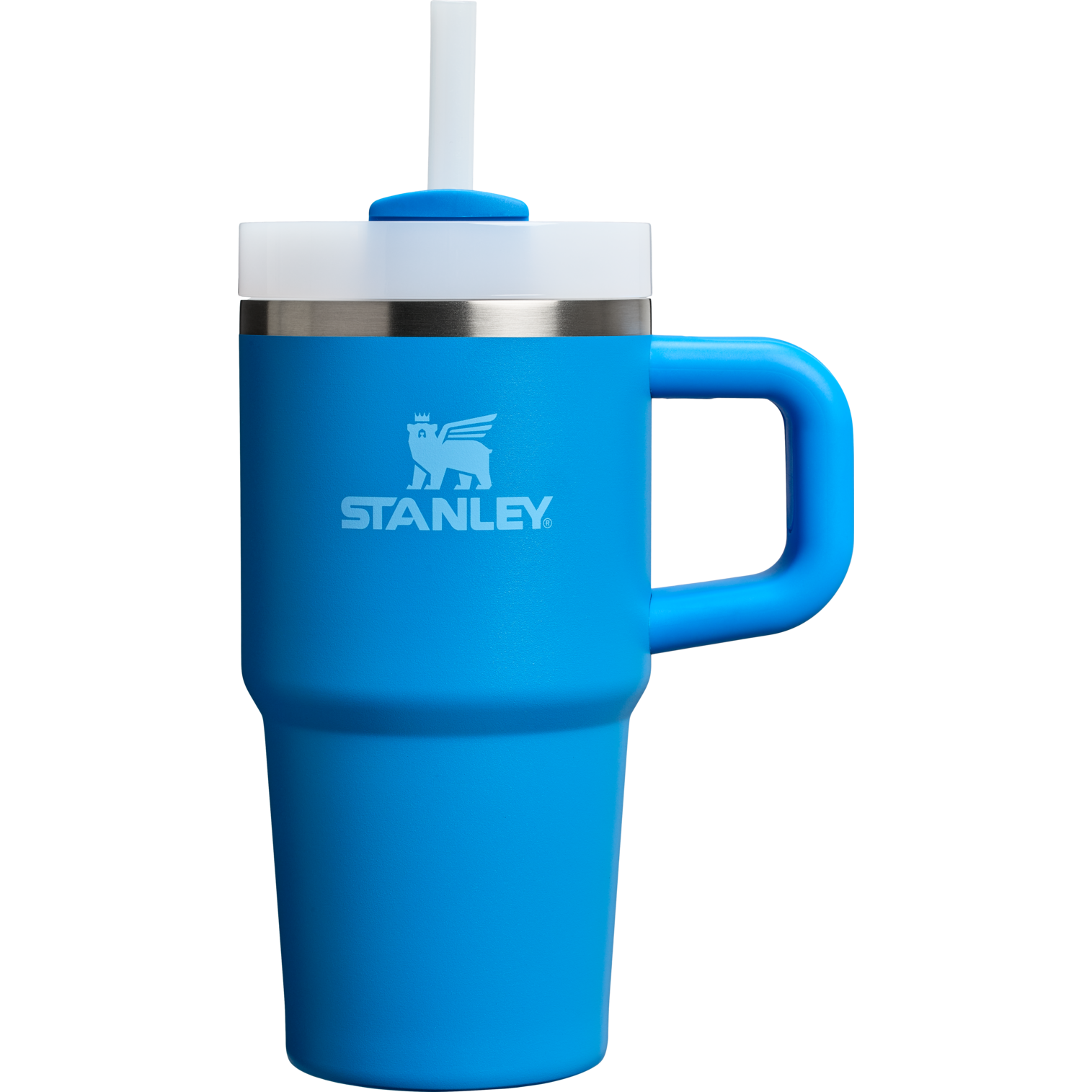 Double-Wall Vacuum The Quencher H2.O Flowstate Tumbler with Handle | Stanley Create D309N - Double-Wall Vacuum Insulated Travel Tumbler with Straw Detail