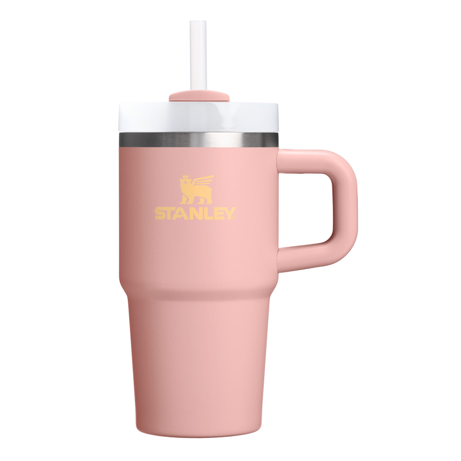 Double-Wall Vacuum The Quencher H2.O Flowstate Tumbler | Stanley Create D274S - 40oz Large Capacity Car-Cup Friendly Quencher - Peach Rose