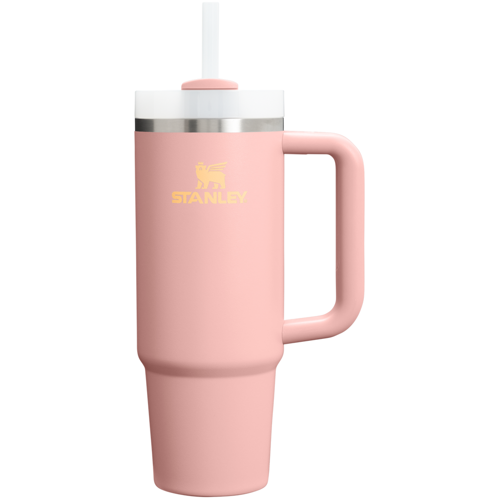 Double-Wall Vacuum The Quencher H2.0 Flowstate Tumbler D051L - Double-Wall Vacuum Insulated Travel Tumbler with Straw - Peach Rose