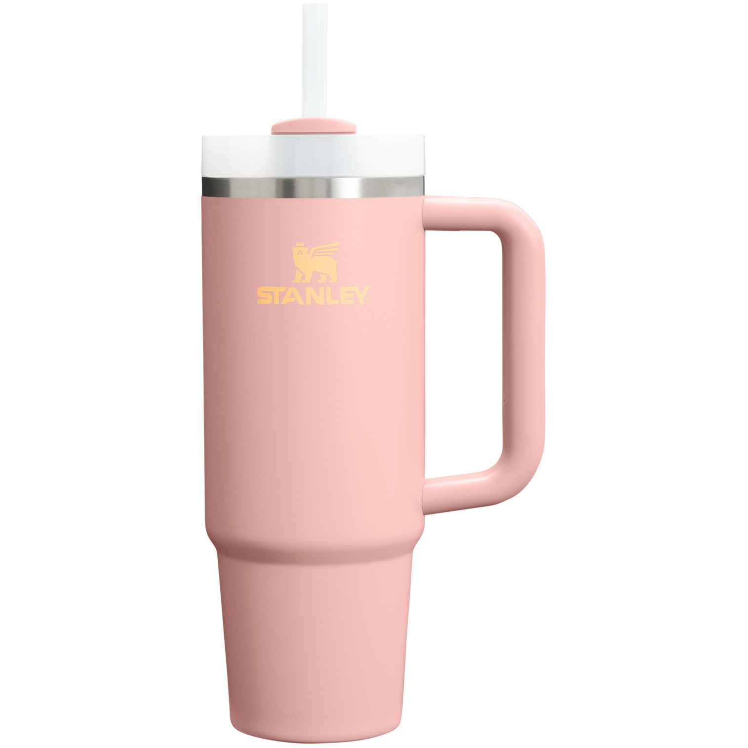 Double-Wall Vacuum The Quencher H2.0 Flowstate Tumbler D051L - Double-Wall Vacuum Insulated Travel Tumbler with Straw - Peach Rose