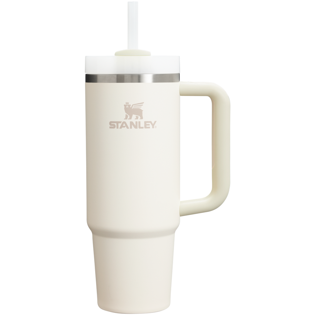 Insulated Travel The Quencher H2.0 Flowstate Tumbler | Stanley Create D331C - Double-Wall Vacuum Insulated Travel Tumbler with Straw - Cream 2.0