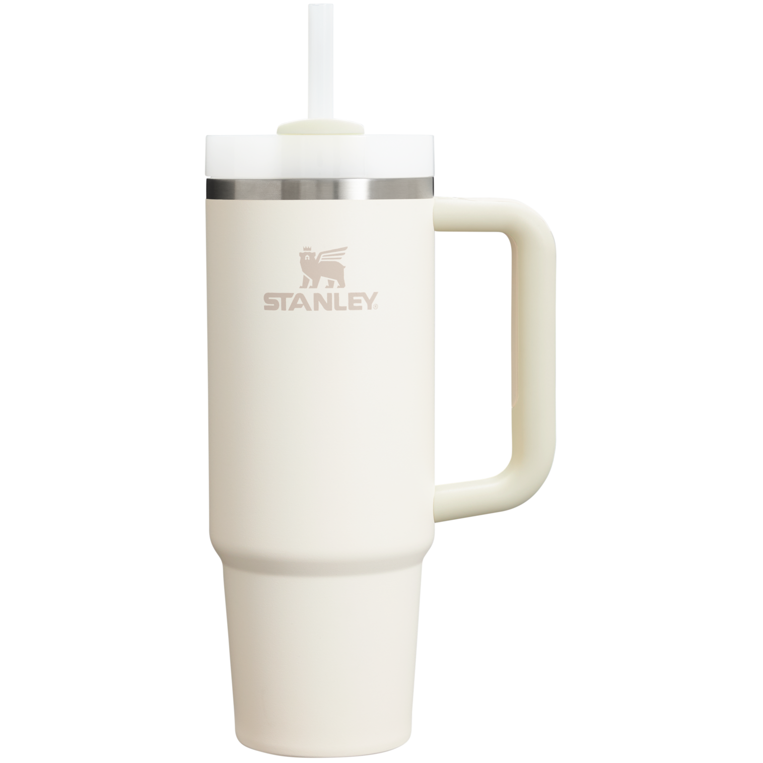 Insulated Travel The Quencher H2.0 Flowstate Tumbler | Stanley Create D331C - Double-Wall Vacuum Insulated Travel Tumbler with Straw - Cream 2.0