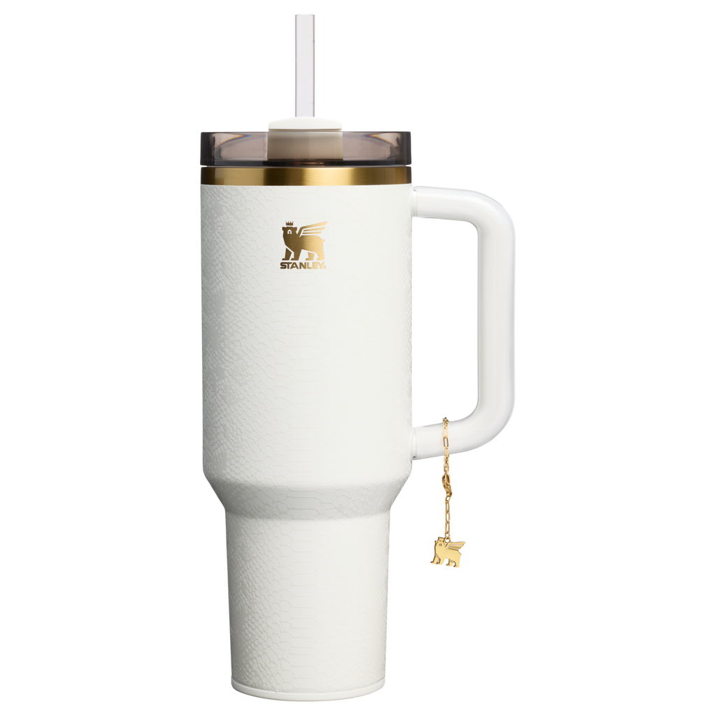Car-Cup Friendly The Quencher Luxe H2.0 Flowstate Tumbler D170A - FlowState 3-Position Lid Insulated Travel Mug - Pale Stone Snakeskin