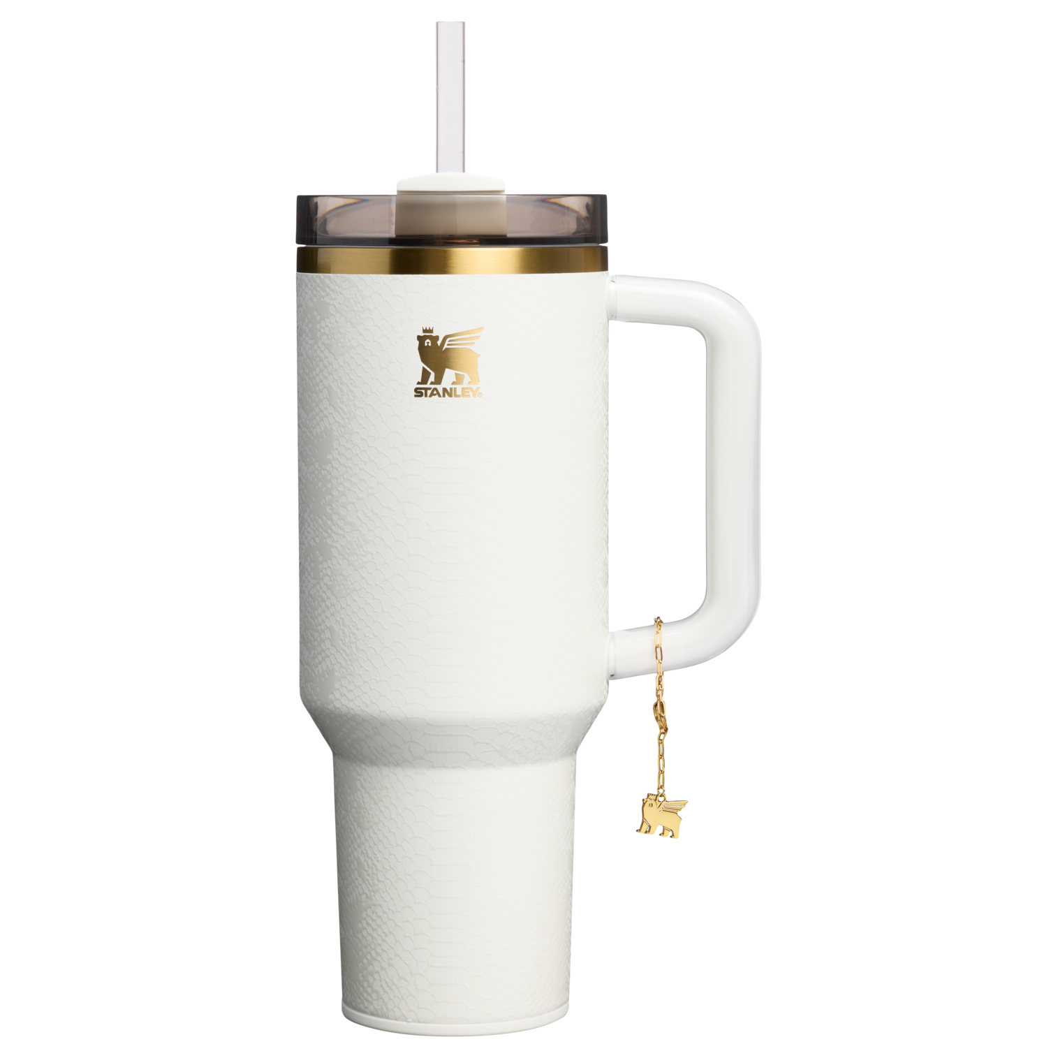 Car-Cup Friendly The Quencher Luxe H2.0 Flowstate Tumbler D170A - FlowState 3-Position Lid Insulated Travel Mug - Pale Stone Snakeskin