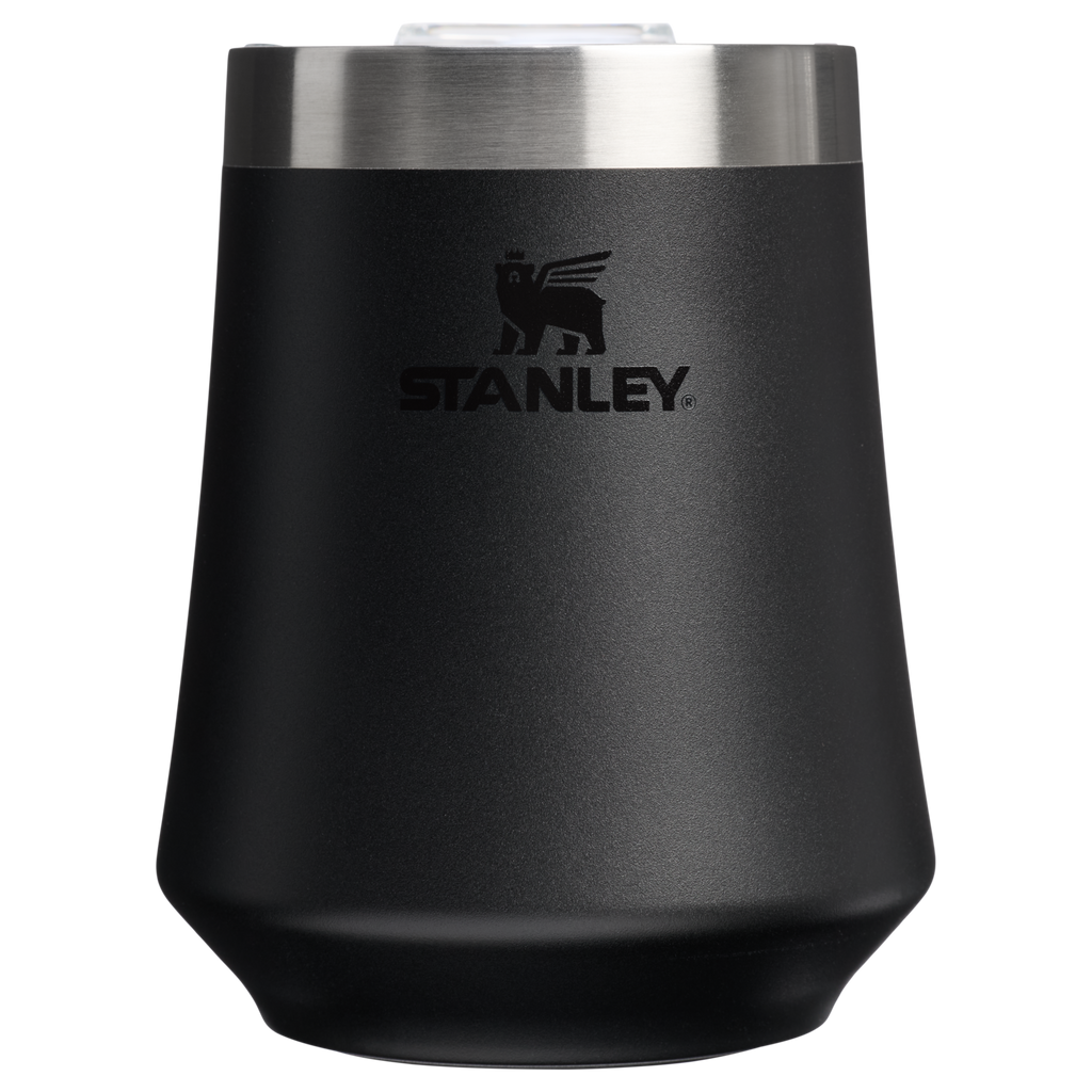 Vacuum Insulated Wine The Reserve Wine Tumbler D125V - Elegant Stemless Vacuum Insulated Wine Tumbler - Black 2.0