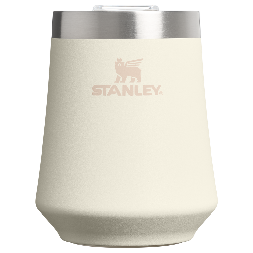 Vacuum Insulated Wine The Reserve Wine Tumbler | Stanley Create D302P - Premium Insulated Egg-Shaped Wine Glass for Outdoors - Cream