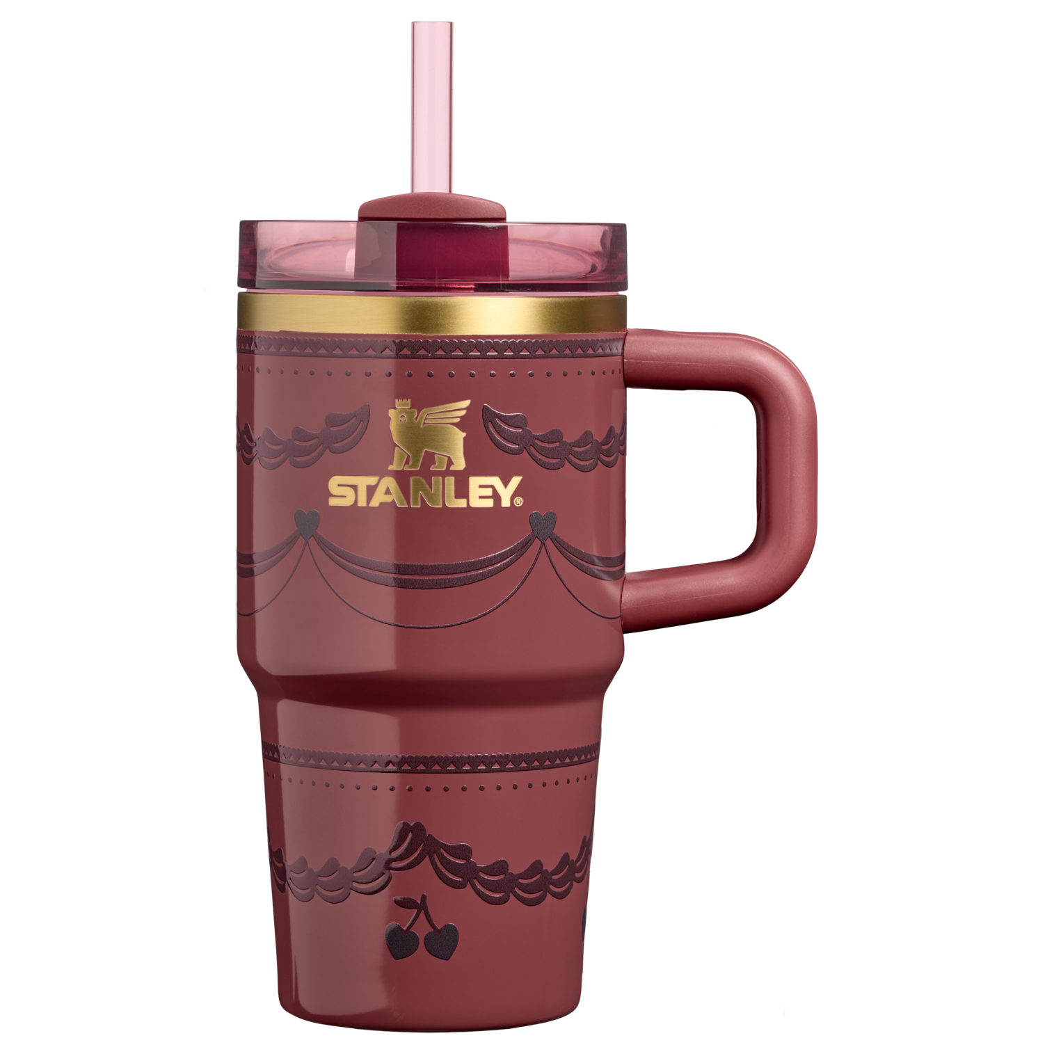 Car-Cup Friendly The Valentine’s Day Quencher H2.0  Flowstate Tumbler D234X - 40oz Large Capacity Car-Cup Friendly Quencher - Red Velvet Cake
