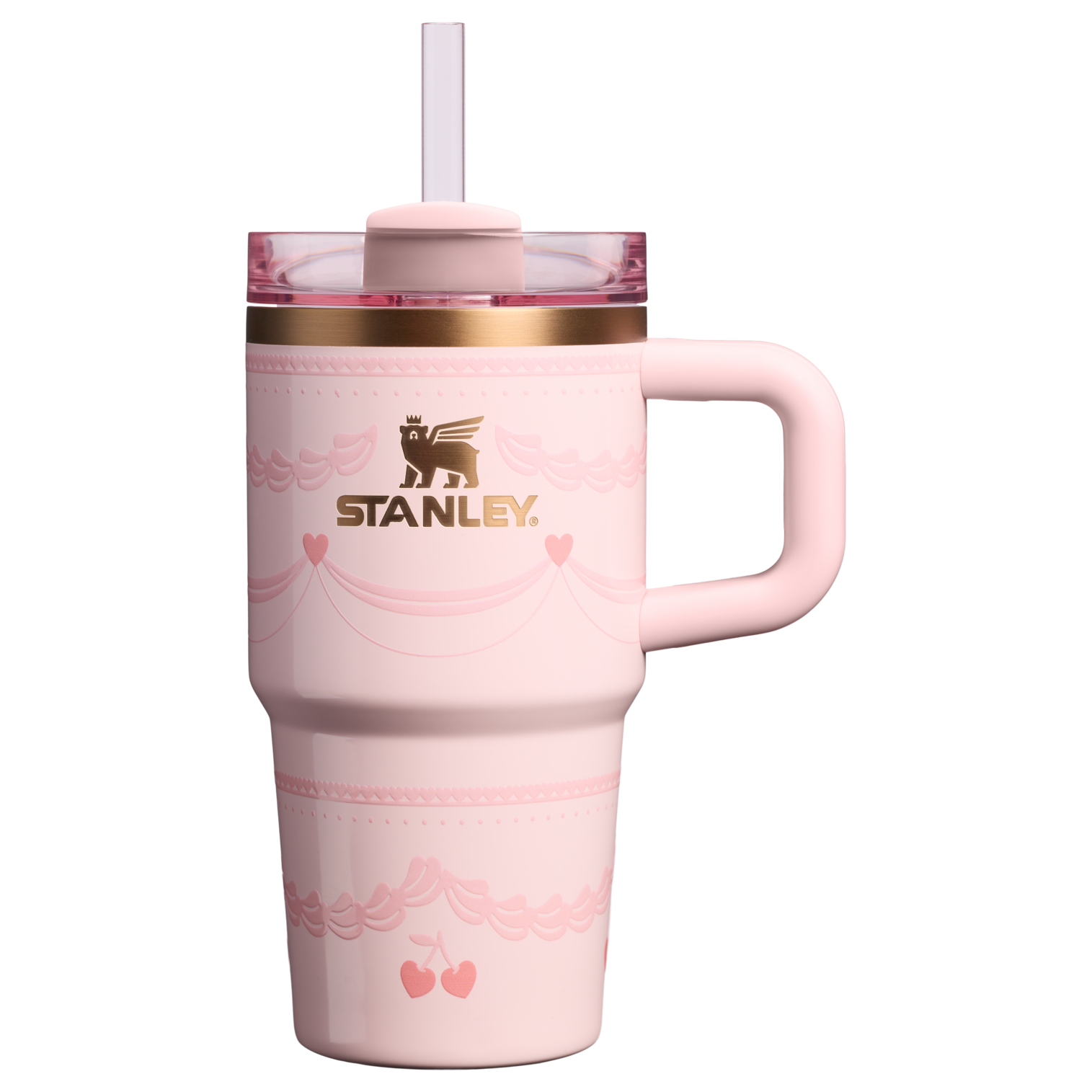 Car-Cup Friendly The Valentine’s Day Quencher H2.0  Flowstate Tumbler D234X - 40oz Large Capacity Car-Cup Friendly Quencher - Pink Velvet Cake