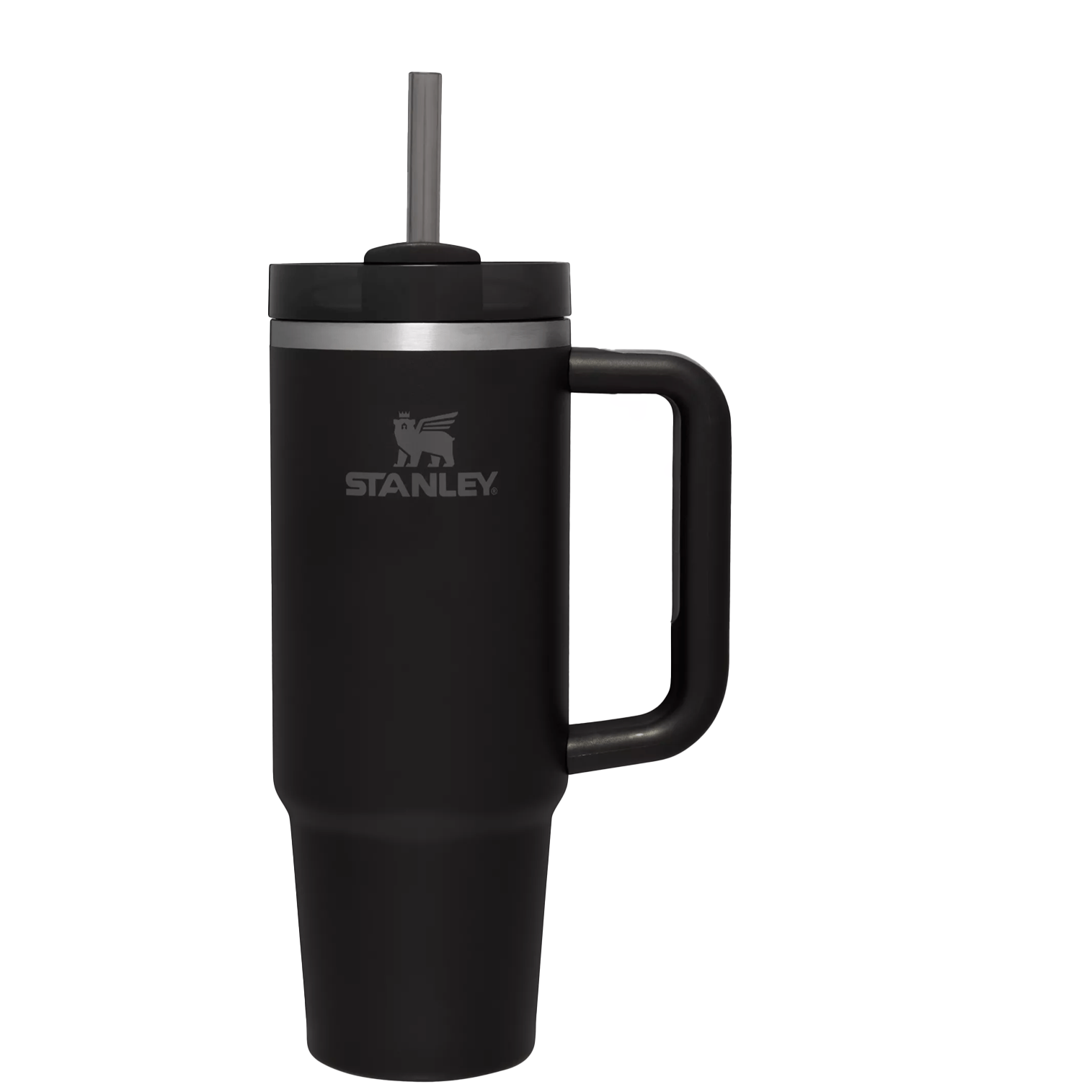 Splash-Resistant FlowState The Quencher H2.0 Flowstate Tumbler  | Stanley Create D332L - Premium Stainless Steel Straw Cup for All-Day Hydration - Black